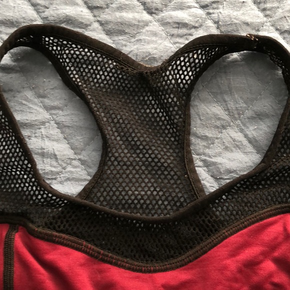 MICHI Mesh Panel Burgundy Spots Bra | M - Picture 6 of 14